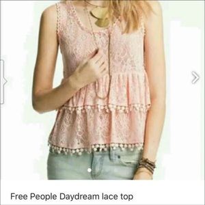 Free People crop lace top xs